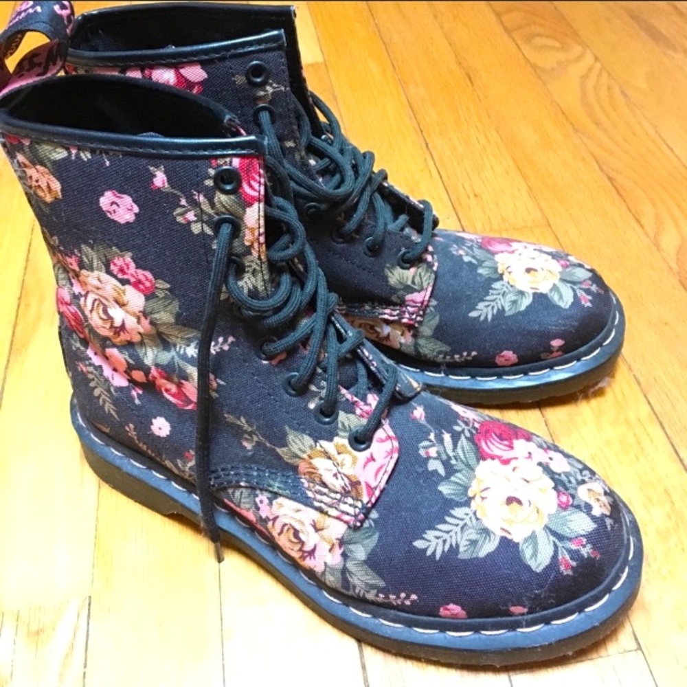 Floral Doc Martens, Size 8